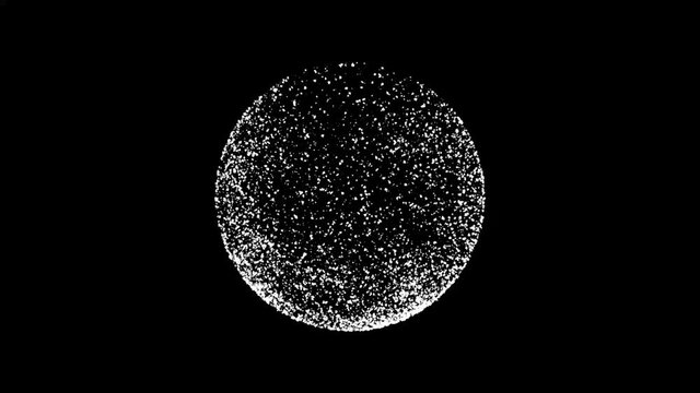 Christmas snow globe. Snow flakes swirl inside the ball.