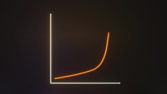 Simple animation of exponential growth with color gradient