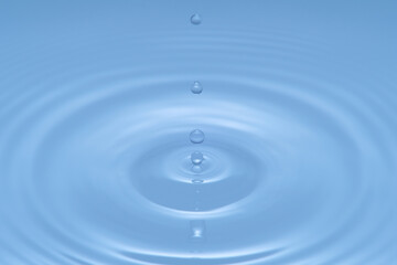 Naklejka na ściany i meble Water Drop - Pure clear and transparent of water and ripple in bright background. Creative modern concept, for graphic design, website, poster, placard and wallpaper.