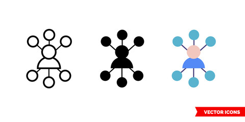 Customer insight icon of 3 types. Isolated vector sign symbol.