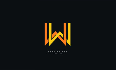 Fototapeta na wymiar Letter WW Business Logo Design Alphabet Icon Vector Symbol