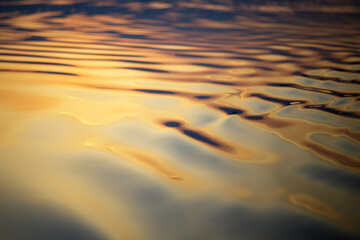 Waves in sunset color