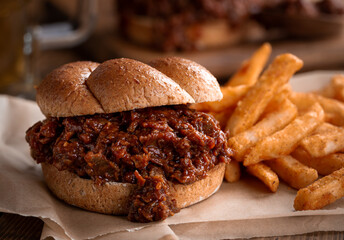 Shredded Barbecue Beef Sandwich