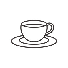coffee cup line style icon vector design