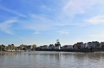 Fototapeta premium Trentemoult fishermen village near Nantes city, Loire-Atlantique, France