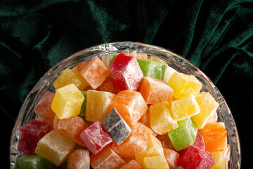 Mixed, colorful delicious Turkish delights