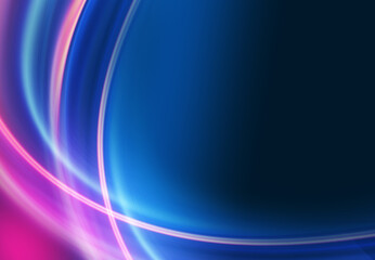 Bright abstract futuristic background with neon lines. Light neon effect. Laser light show, energy...