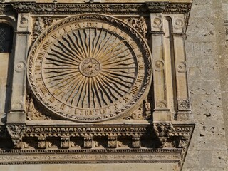 Clock on Chartres cathedral, Chatres, France.