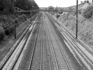 Railway lines at Chamerande, France.