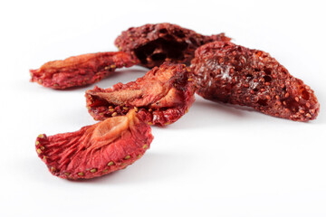 Dried Strawberry Slices Ready to Eat. Organic Food.