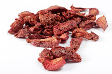 Dried Strawberry Slices Ready to Eat. Organic Food.