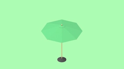 3D rendering of a parasol umbrella summer sun protection rain isolated © Sepia100