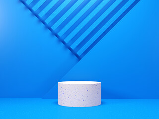 Mockup podium for product presentation on minimalist geometric scene background. 3d render.