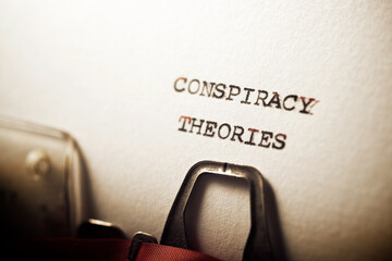 Conspiracy theories phrase - obrazy, fototapety, plakaty