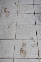 footprints on the floor