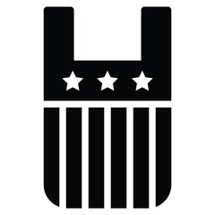 Plastic bag, United state independence day related icon