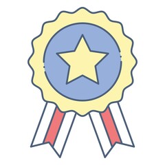 Award badge, United state independence day related icon