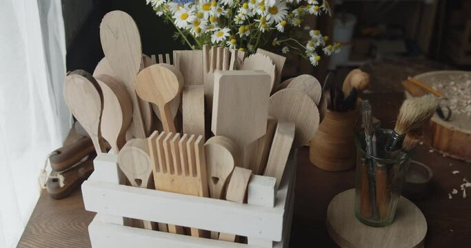 Bunch of wood billets for making wooden products