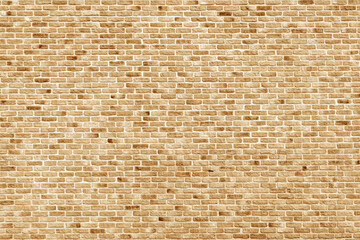 Old vintage yellow brick wall textured background.