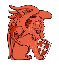 illustration of a lion heraldry