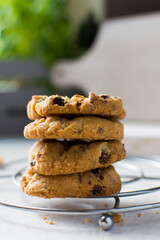 Homemade cookies on a kitchen counter.