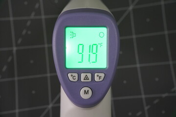 Close up of a infrared thermometer
