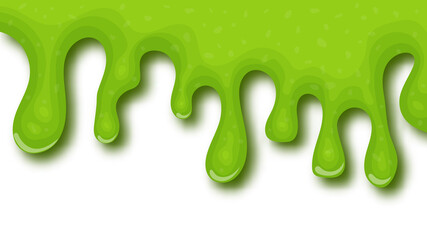 Green dripping liquid slime