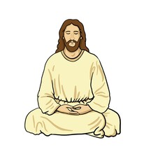 Meditating Jesus
