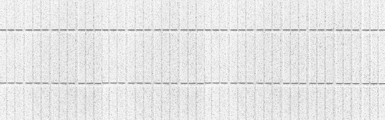 Panorama of Modern white stone wall with stripes texture and seamless background