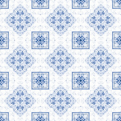 ornamental painted  kaleidoscopic  pattern tile
