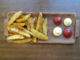 french fries with ketchup