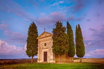 Vitaleta chapel in Tuscany