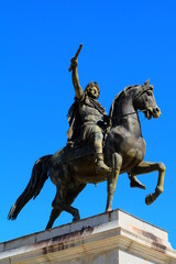Fototapeta na wymiar Statue of Louis XIV in Montpellier, France
