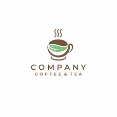 Coffee & Tea Hot Cup Logo Design
