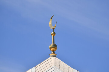 Obraz premium Mosque, astana, mosque, turkey, east, asia, ramadan, oraza, ait, namaz, solar battery in the mosque, solar battery,