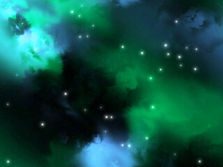 digital painted abstract nebula background