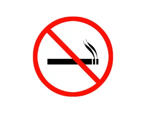 Muurstickers no smoking sign isolated, stop smoking  © MedRocky