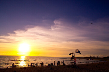 Obraz premium ビーチの夕暮れ