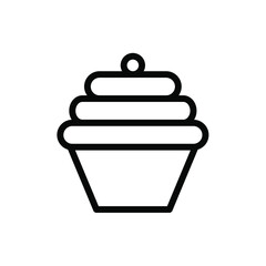 muffin icon vector illustration outline style. food icon set.