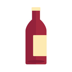 beer bottle drink flat style icon