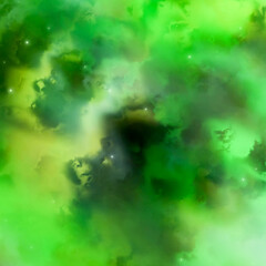 Fototapeta na wymiar digital painted abstract nebula background