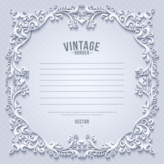 Vector abstract ornamental nature vintage frame.