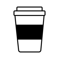 coffee plastic container drink line style icon