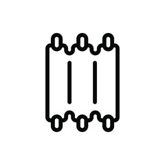 ribs icon vector illustration outline style. food icon set.