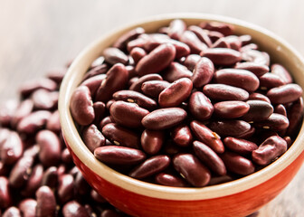Kidney beans in bowl , in door  Chiangmai  Thailand