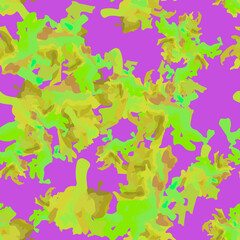 UFO camouflage of various shades of violet and green colors