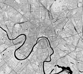 map of the city of Moscow, Russia