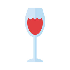 wine cup with drink flat style icon