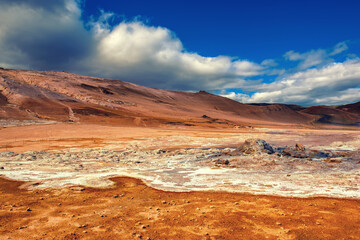 Fototapeta na wymiar Geothermal area Hverir, Iceland.