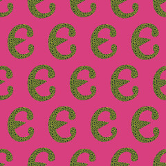 E from the alfabet repeat pattern print background © Doeke